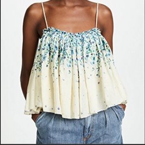 Free People spaghetti strap flowy shirt